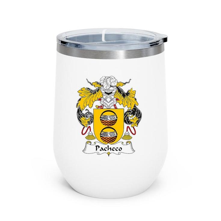 Pacheco Coat Of Arms Family Crest Wine Tumbler