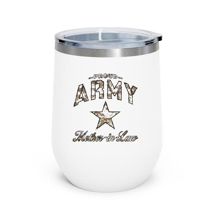 Proud Army Mother In Law Mother's Day Wine Tumbler