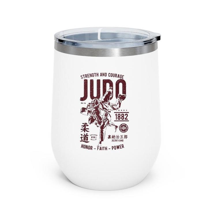 Retro Judovintage Judo  Wine Tumbler