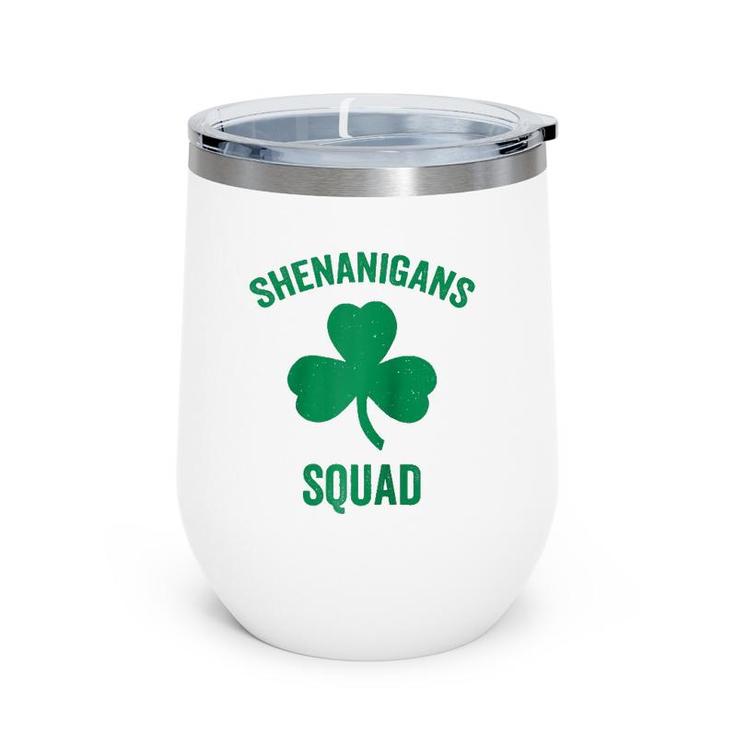 Shenanigans Squad Funny St Patrick's Day Matching Group Gift Raglan Baseball Tee Wine Tumbler