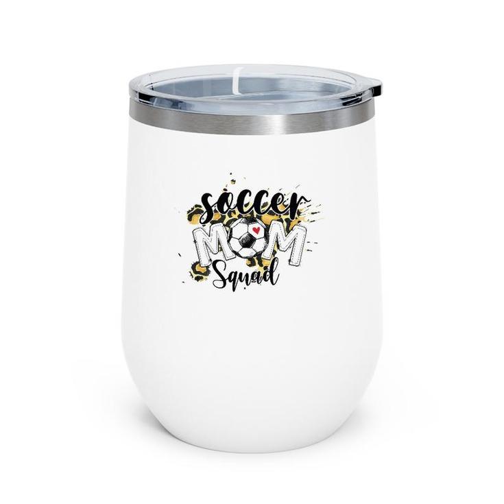 Soccer Mom Squad Mother's Day Leopard Wine Tumbler