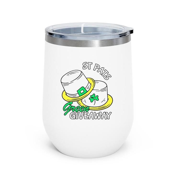 St Pats Green Giveaway Gift Wine Tumbler