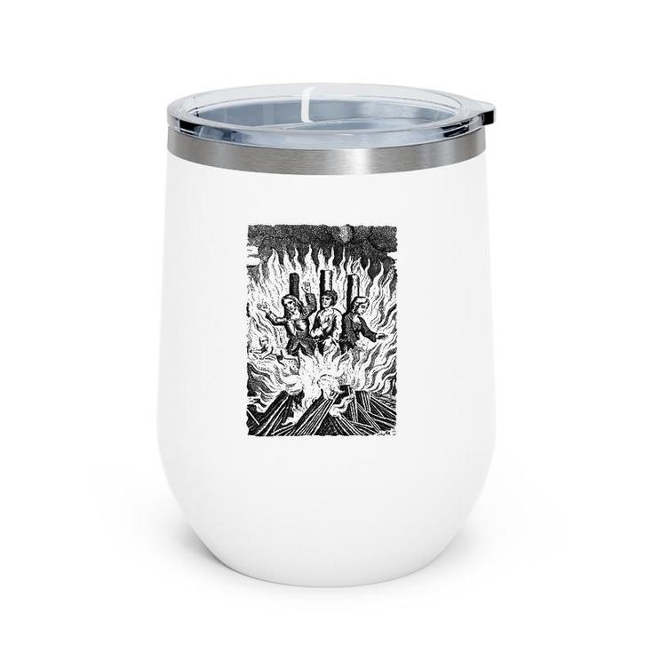 Stay Lit Witches Funny Pagan Occult Wine Tumbler