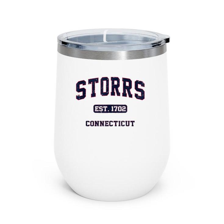 Storrs Connecticut Ct Vintage Athletic Style Gift  Wine Tumbler