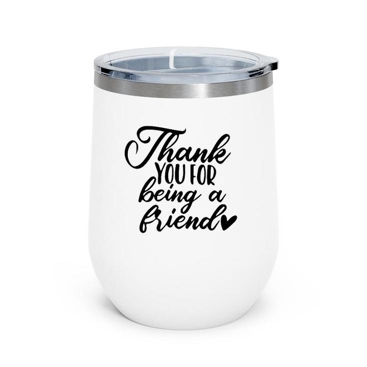 Thank You For Being A Golden Friend Vintage Retro Wine Tumbler
