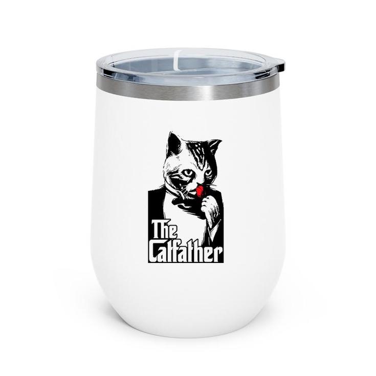 The Catfather Funny Parody Wine Tumbler
