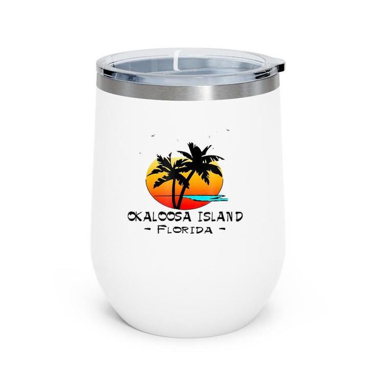 Tropical Okaloosa Island Florida Vacation Beach Gift Wine Tumbler