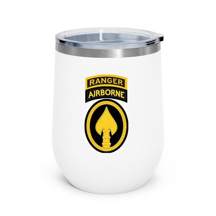 Us Special Forces - Sf Ranger Tab - Socom Patch  Wine Tumbler