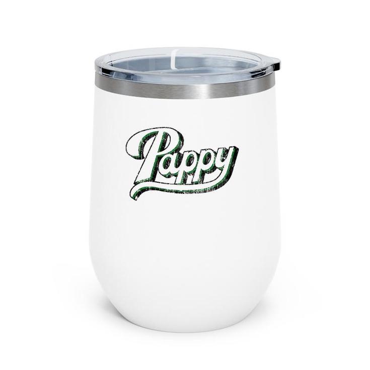 Vintage Pappy Father's Day For Grandpa From Grandkids Wine Tumbler