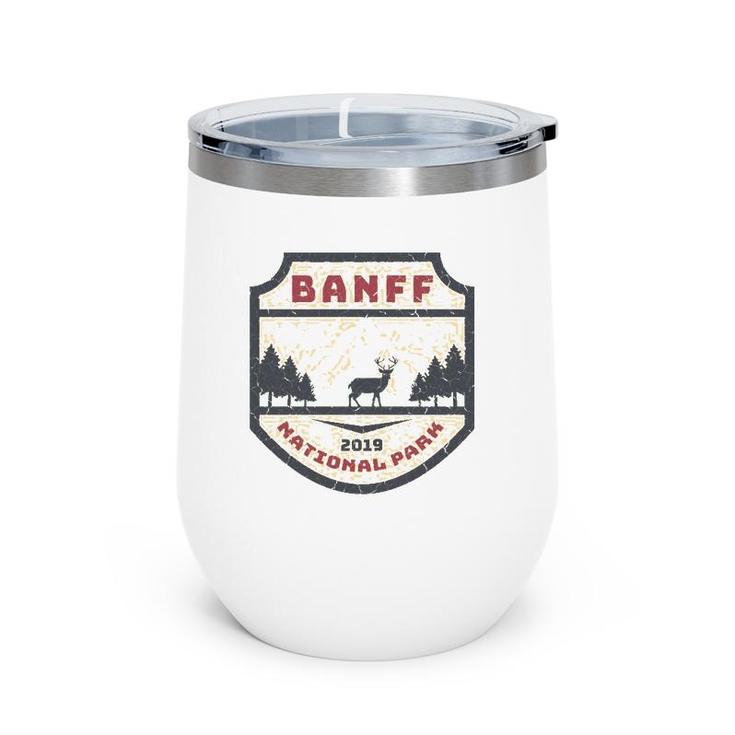 Vintage Retro Canadian Banff National Parks Souvenir Design  Wine Tumbler