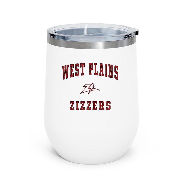 West Plains High School Zizzers Raglan Baseball Tee Wine Tumbler