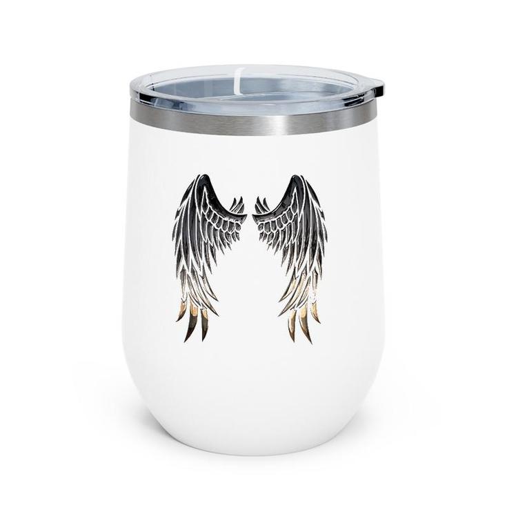 Wings Of An Angel On Back Wine Tumbler