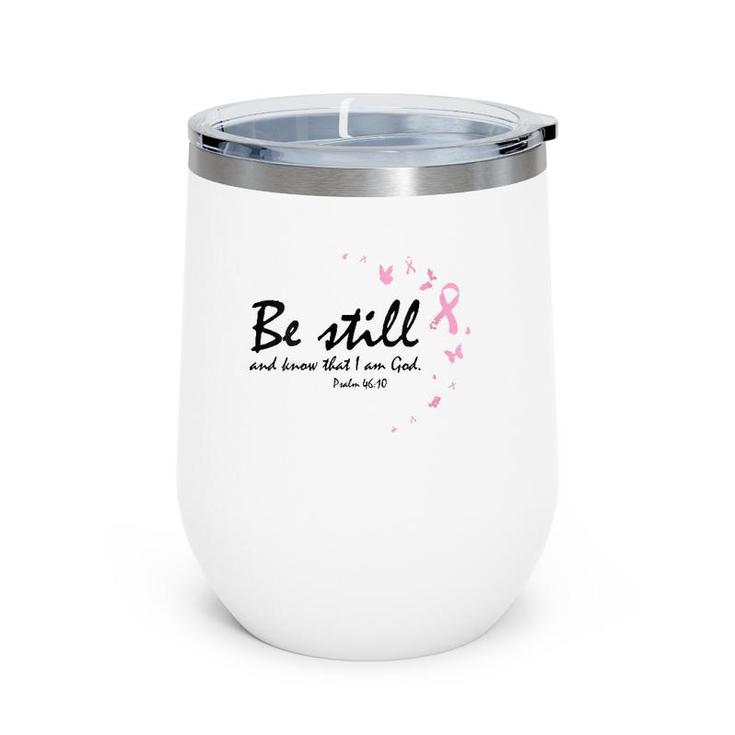 Womens Breast Cancer Awareness Gifts Mom Wife Daughter Sister Women V-Neck Wine Tumbler