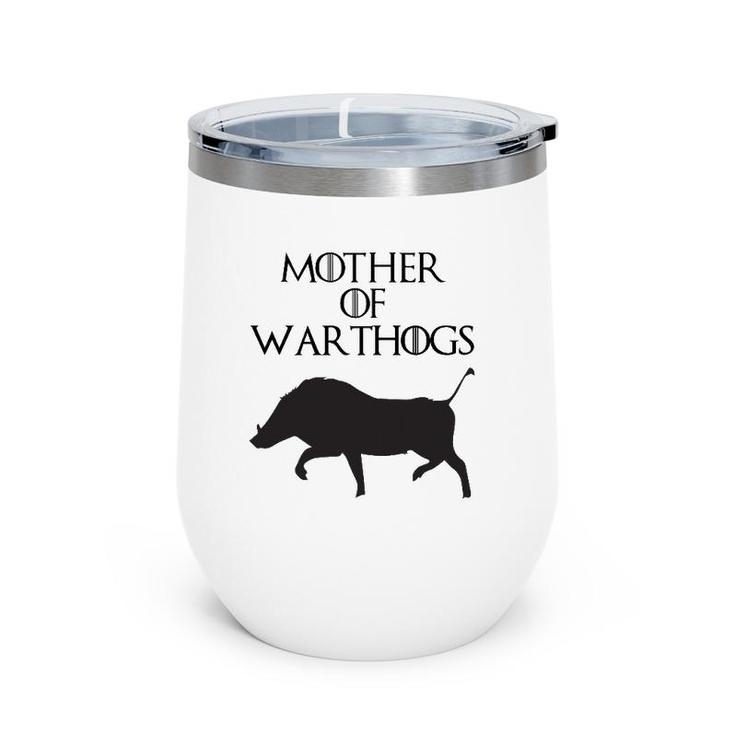 Womens Cute & Unique Black Mother Of Warthogs E010538 Ver2 Wine Tumbler