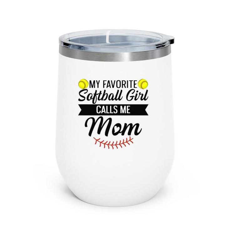 Womens Fastpitch Softball Design For Your Softball Mom Wine Tumbler