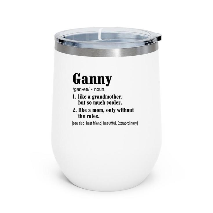 Womens Ganny Definition Birthday Gift For Grandma Wine Tumbler