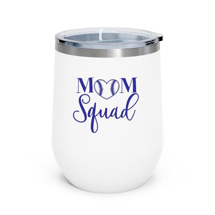 Womens Mom Squad Purple Lettered Top For The Proud Mom To Wear Wine Tumbler
