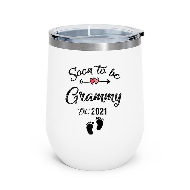 Womens Soon To Be Grammy 2021  Mother's Day For Mom Pregnancy Wine Tumbler
