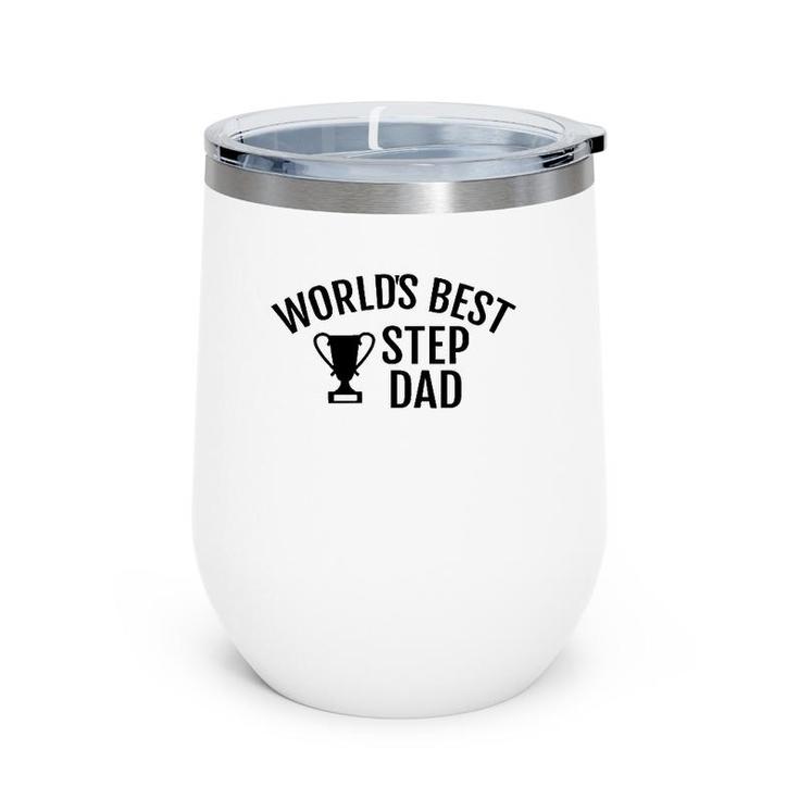 World's Best Step Dad Trophy Father's Day Birthday Gift Wine Tumbler