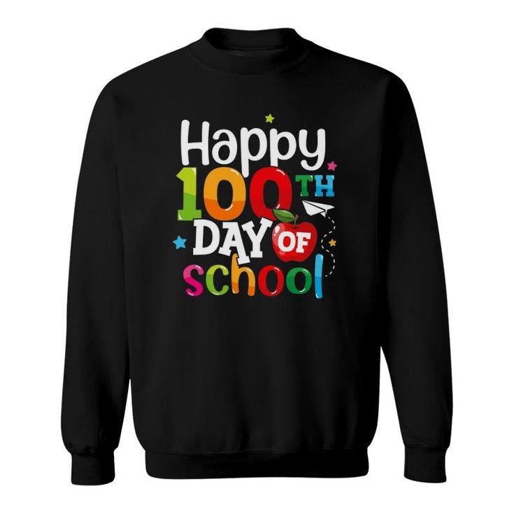 100 Days Of School Teachers Kids Girls Boys Happy 100Th Day Sweatshirt