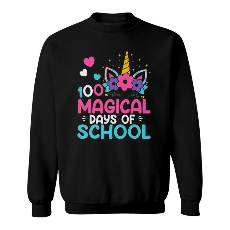 100Th Day Of Kindergarten  For Girls 100 Magical Days Sweatshirt