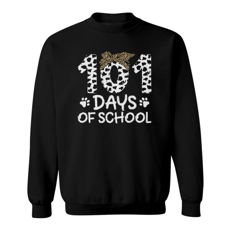 101 Days Of School Dalmatian Dog 101St Day Of School Teacher Sweatshirt