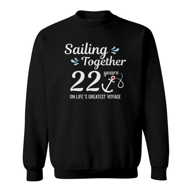 22Nd Wedding Anniversary Cruise Couple Cruising Sweatshirt