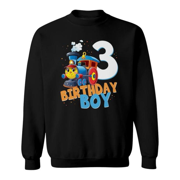 3Rd Birthday Train Boys Girls 3 Years Old I'm Three Gift Sweatshirt