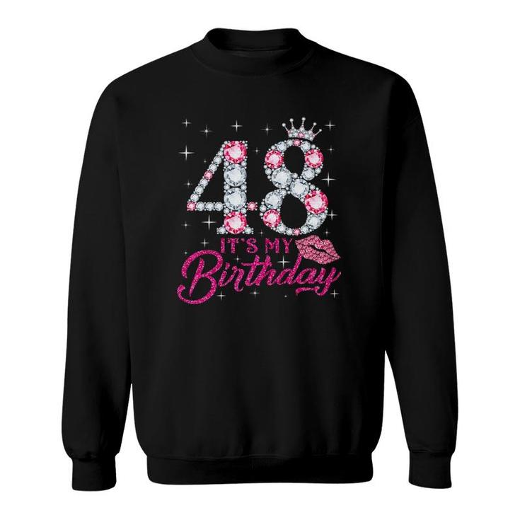 48 It's My Birthday 1974 48Th Birthday Gift Tee For Womens Premium Sweatshirt
