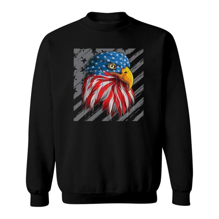 4Th Of July Eagle American Usa Flag Patriotic Men Women Sweatshirt