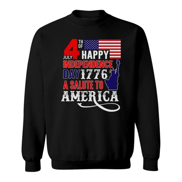 4Th Of July Happy Independence Day 1776 - Independence Day Sweatshirt