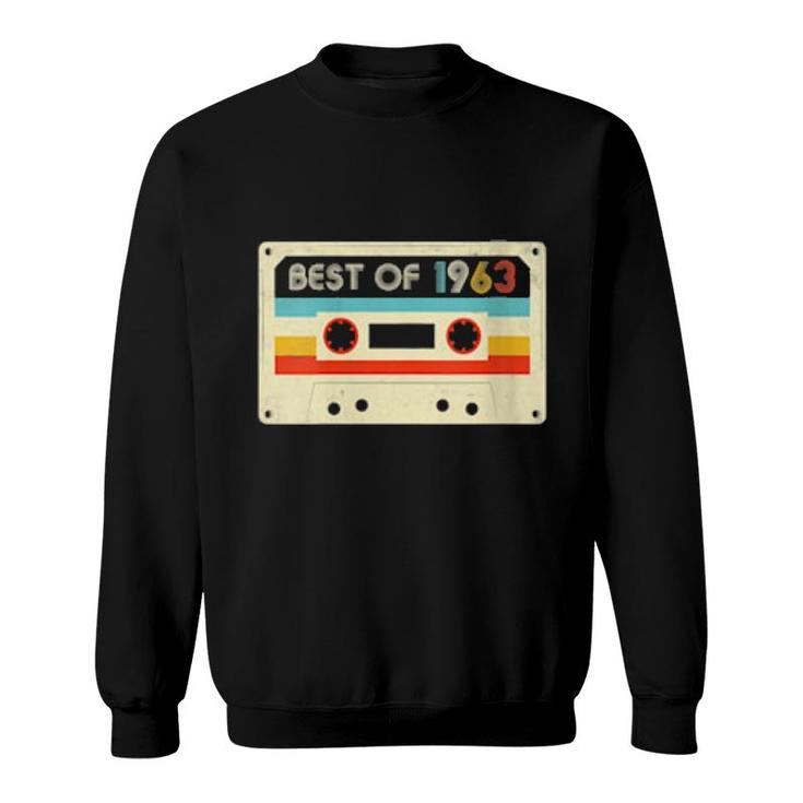 59Th Birthday Best Of 1963 Cassette Tape Retro Vintage  Sweatshirt