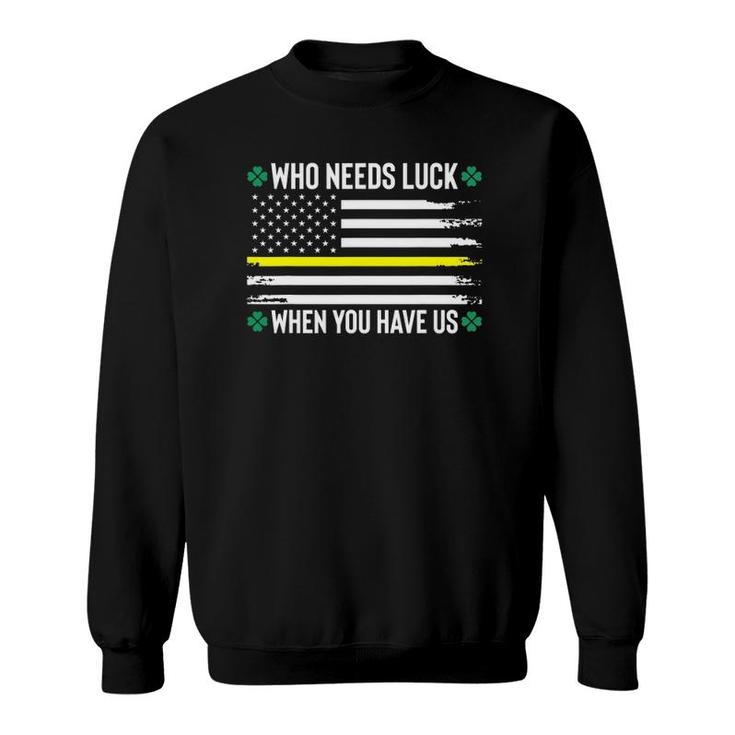 911 Dispatcher St Patrick's Day Flag Sweatshirt