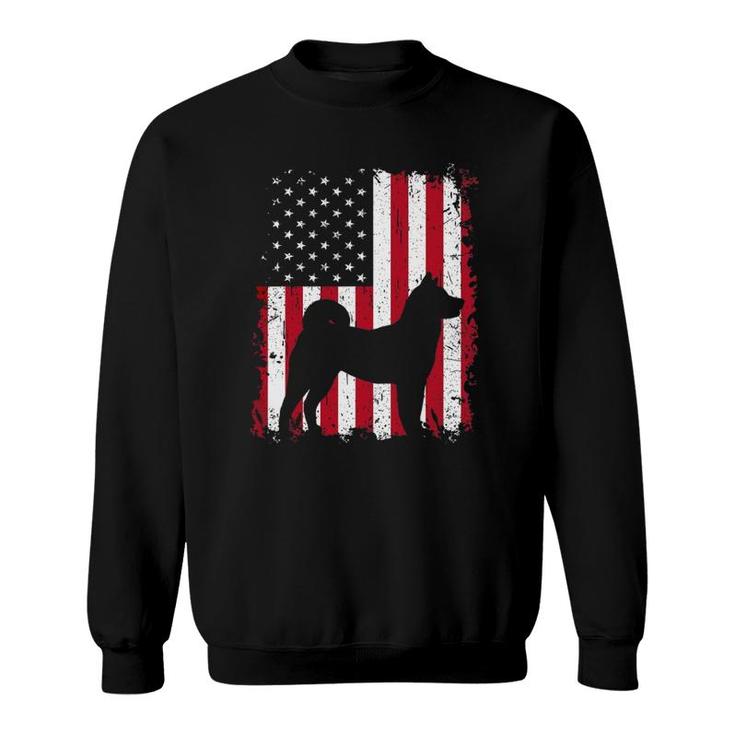 Akita 4Th Of July Patriotic American Usa Flag Gift Sweatshirt