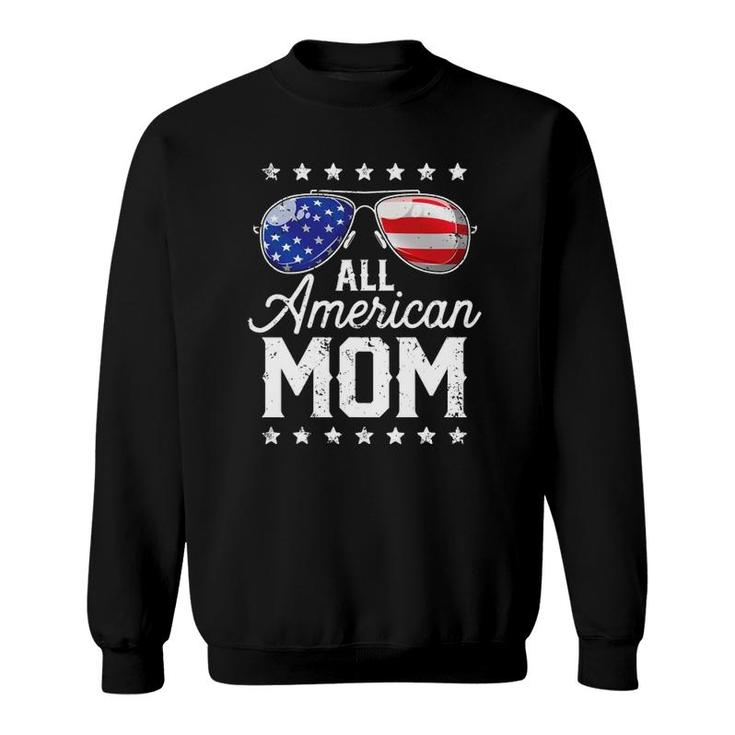All American Mom 4Th Of July Mothers Day Women Mommy Sweatshirt