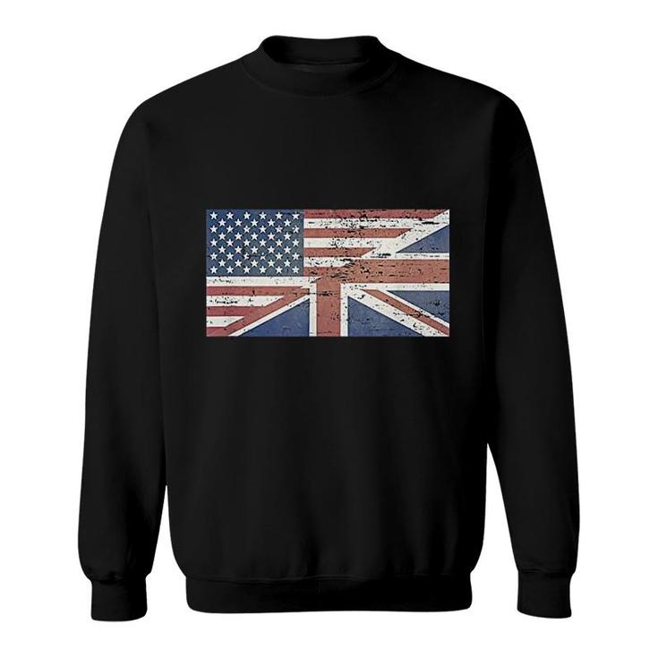 America Usa Uk Union Jack Flag United States Kingdom Britain Sweatshirt