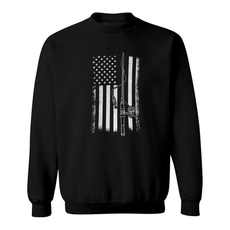 American Flag Fishing Sweatshirt