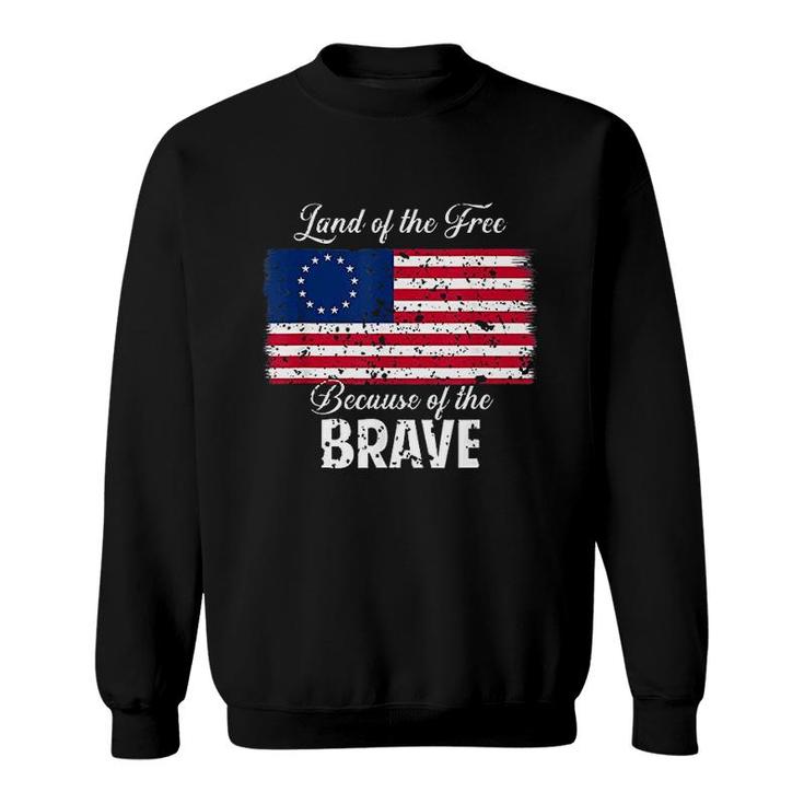 American Flag Land Of The Free Sweatshirt