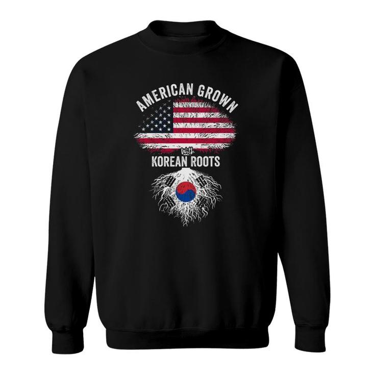 American Grown With Korean Roots Usa Korea Flag Sweatshirt