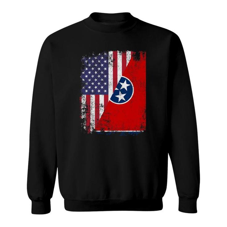 American Tennessean Roots Flags America Usa Tennessee Sweatshirt