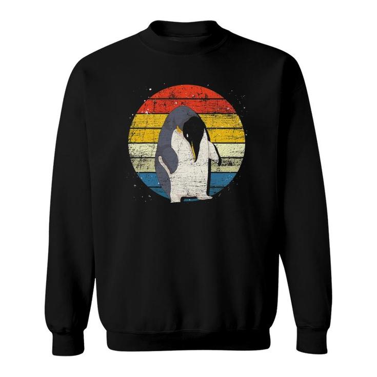 Antarctica Zoo Animal Penguin Lover Retro Penguin Sweatshirt