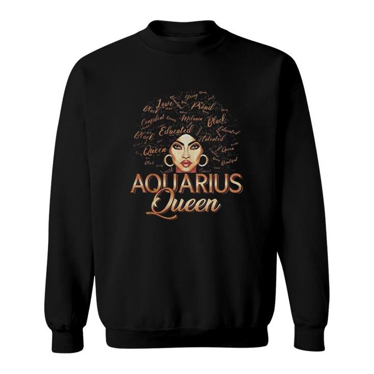Aquarius Queen Black Girl Sweatshirt