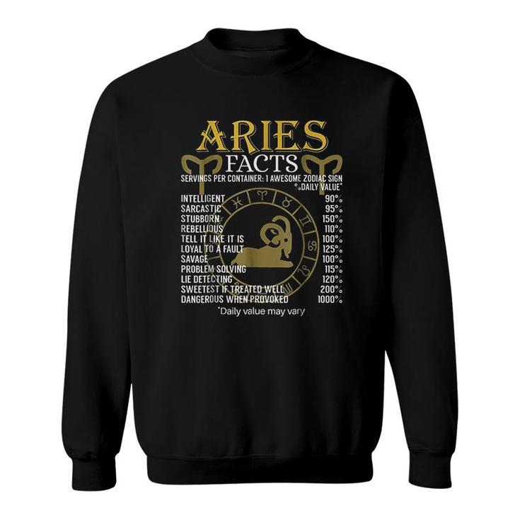 Aries Facts Zodiac Sweatshirt