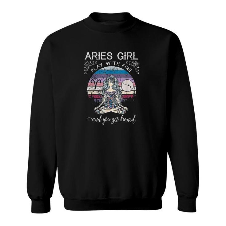 Aries Girl Retro Zodiac Sweatshirt