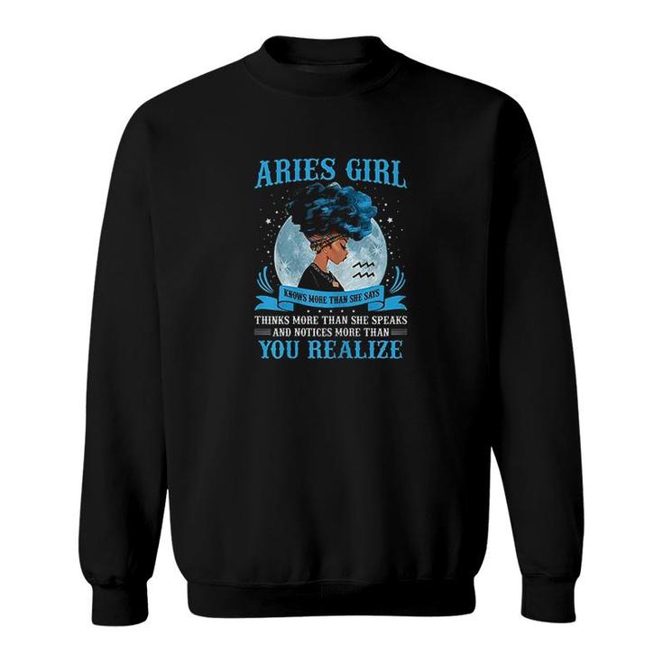 Aries Girls Black Queen Sweatshirt
