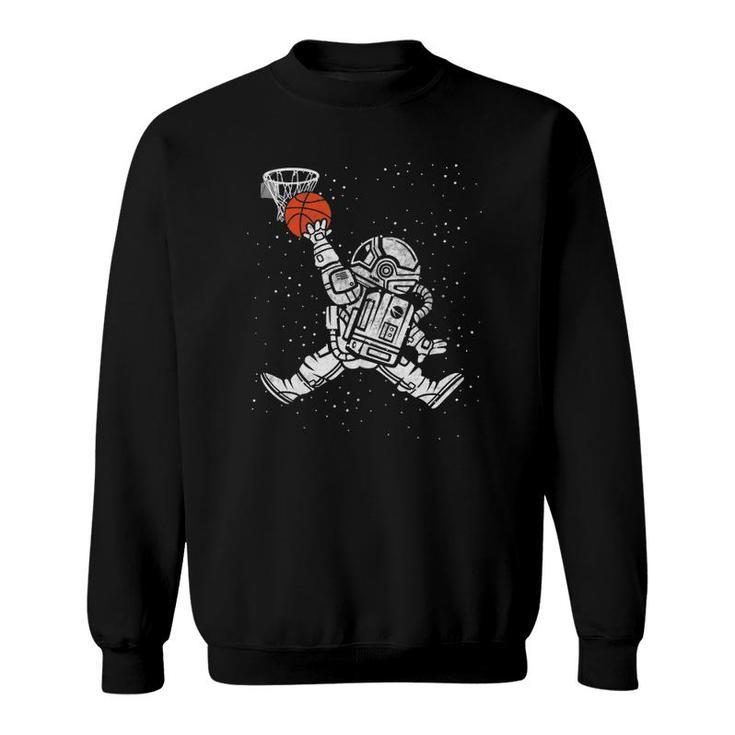 Astronaut Slam Dunk Basketball Space Sweatshirt