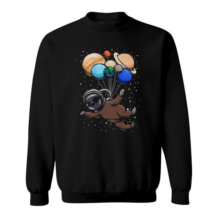 Astronaut Sloth Space Stars Cute Animals Galaxy Univers Gift Sweatshirt