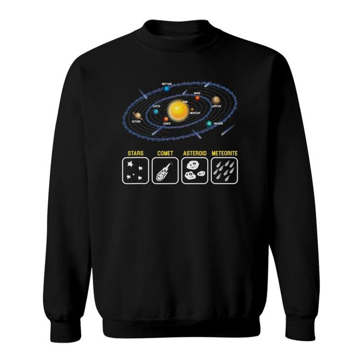 Astronomy Geek Galaxy Science Outer Space Solar System Nerd Sweatshirt