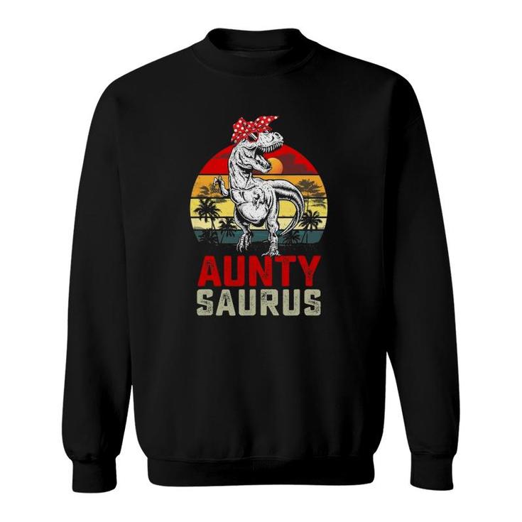 Auntysaurusrex Dinosaur Aunty Saurus Mother's Day Sweatshirt