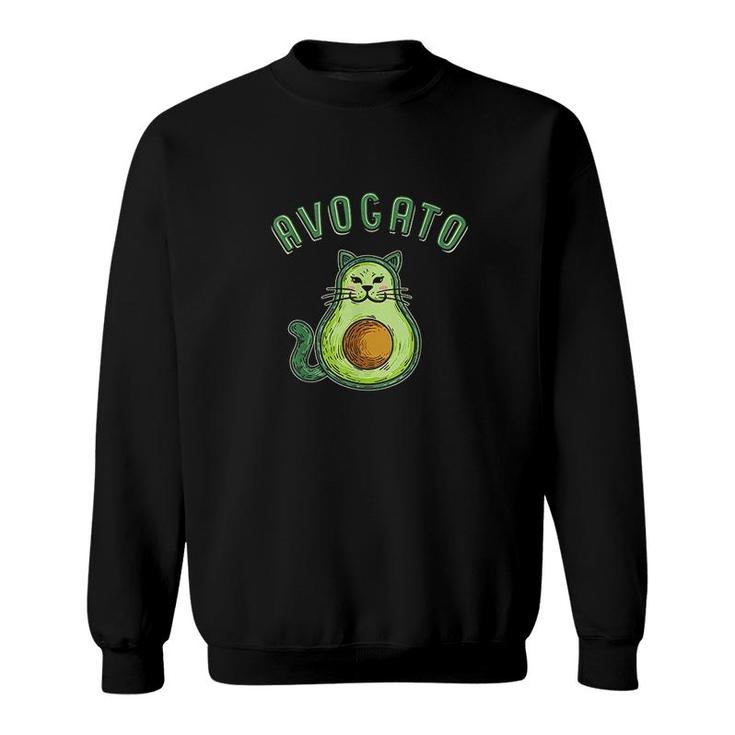 Avogato Funny Cinco De Mayo Avocado Cat Sweatshirt